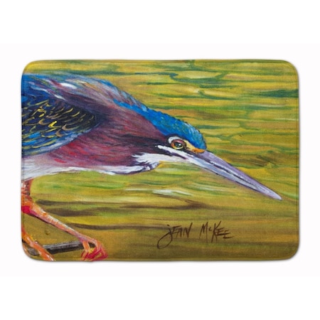 Carolines Treasures Green Heron Machine Washable Memory Foam Mat JMK1016RUG